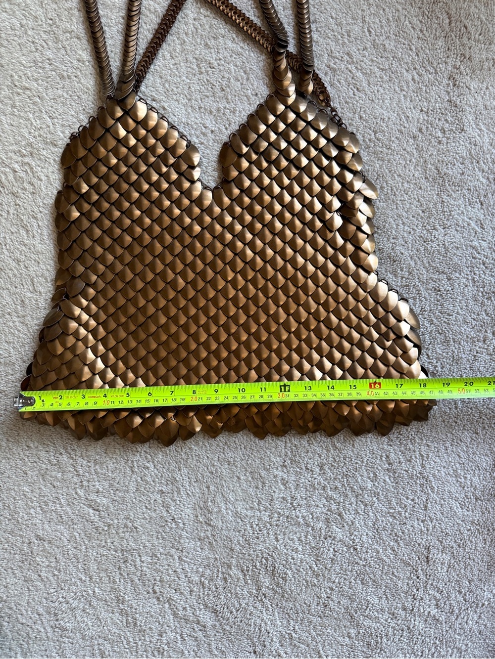 Handcrafted Top Anodized Bronze Scale Maile Crossback Armour - Picture 2 of 12